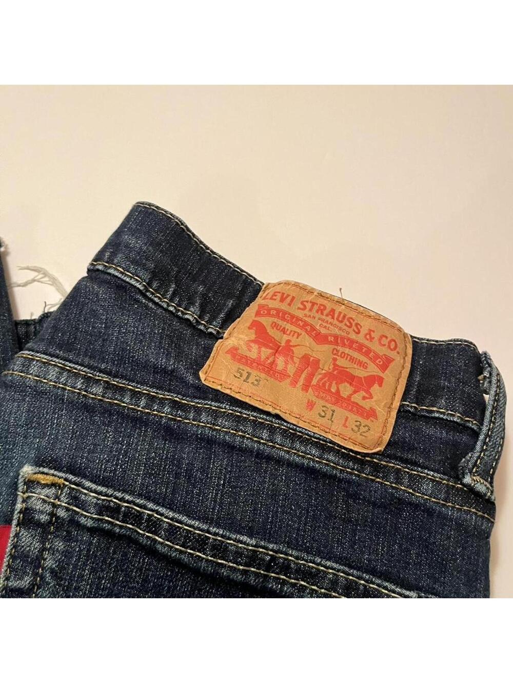 Levi’s 513 Jeans Men 31x32 Dark Wash Slim Straight Fit Denim Pants